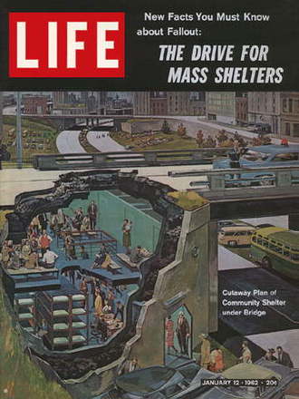 1962 Life Magazine cover showing a fall out shelter.