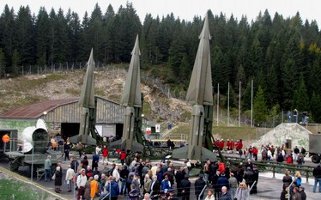 Nike Hercules missiles at Cold War memorial park near Folgaria, Italy