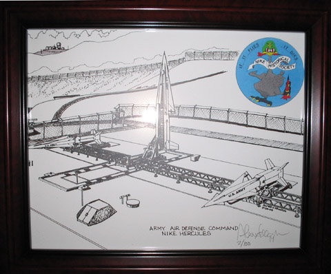 Framed launch area sketch