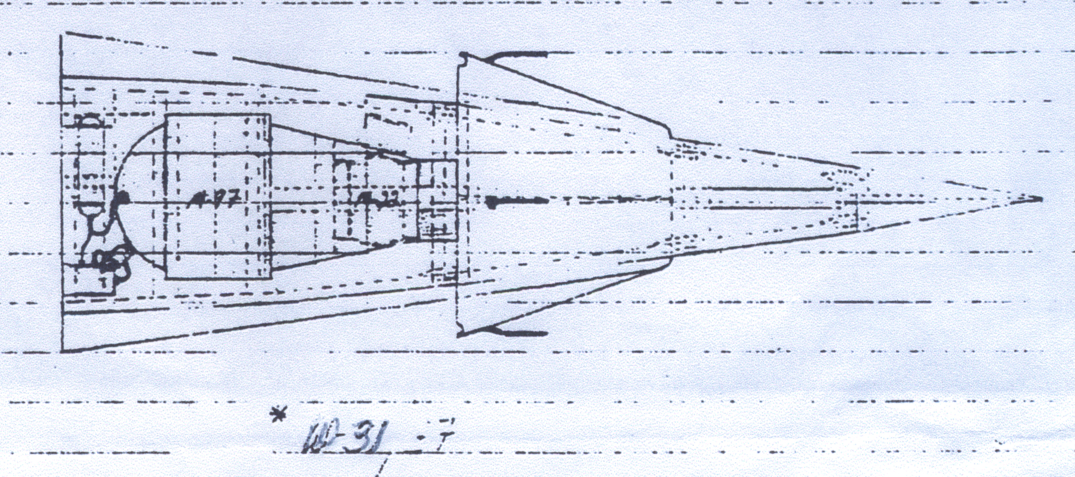schematic of forward section of Nike Hercules showing warhead placement