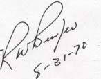 Signature of R. W. Benfer