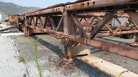 rusted rail, site SF-88L section B