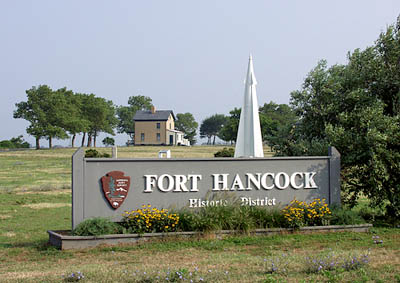entrance sign: Fort Hancock Historic District